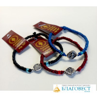 Браслет плетеный с серебряным образком Свт.Спиридона Тримифунтского, Corfu