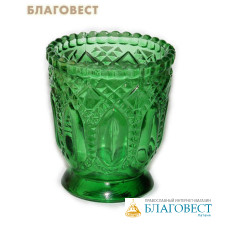 Лампада зеленая на подставке