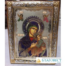 Икона Пресвятой Богородицы, им. "Страстная", 11Х14.5 см, PRINCE Silverо, Греция