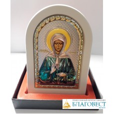 Икона Св. блаж. Мартонушка, 10 х 14 см, PRINCE Silverо, Греция