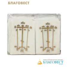 Наклейка-крест для освящения дома. Прозрачная пленка (золото, р.40х60 мм, 200 шт)