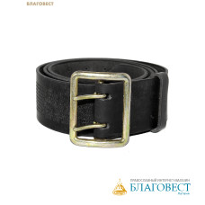 Ремень воина (офицерский), тиснение молитвы снаружи. Натуральная кожа. Длина изделия 140см, ширина 5см