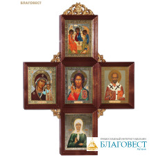 Иконостас в виде креста. Размер икон 110х130мм