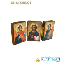 Складень тройной на деревянной основе
