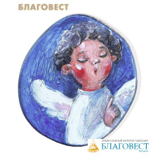 Магнит с поющим ангелом - Филипп, фанера