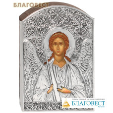Икона в окладе Ангел Хранитель, дерево, посеребрение