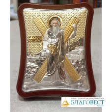 Икона  апостола Андрея, 8.0 х 10.0 см, PRINCE Silverо, Греция